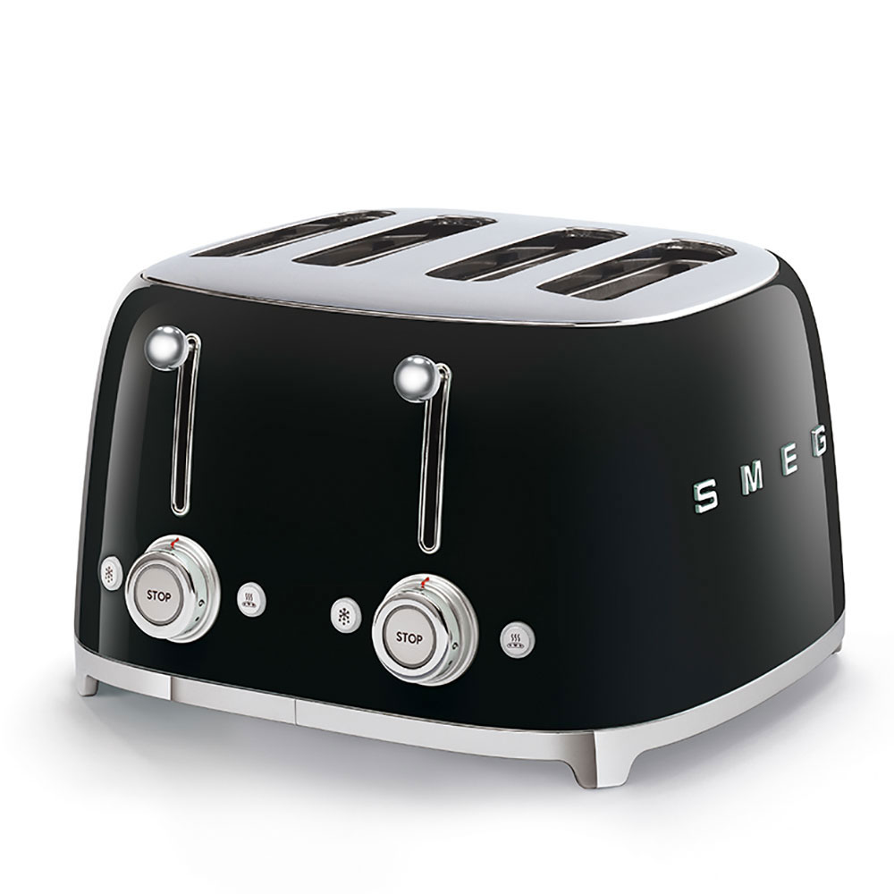 foto del prodotto smeg toaster 4x4 50 style black tsf03bleu