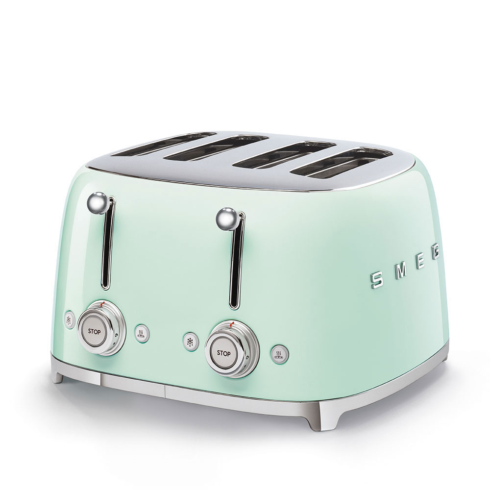 foto del prodotto smeg tostapane tsf03pgeu a 4 fette potenza 2000 w colore verde pastello