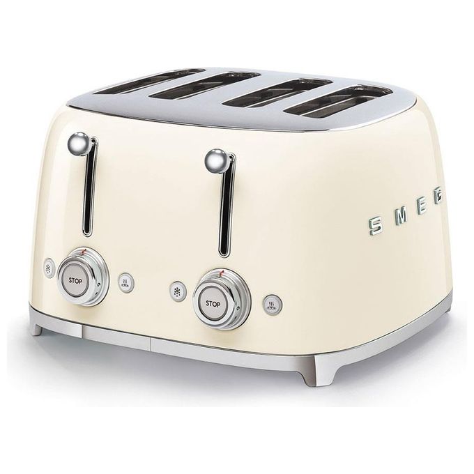 foto del prodotto smeg tsf03creu estetica 50 s style tostapane 4 fette 6 livelli di doratura panna