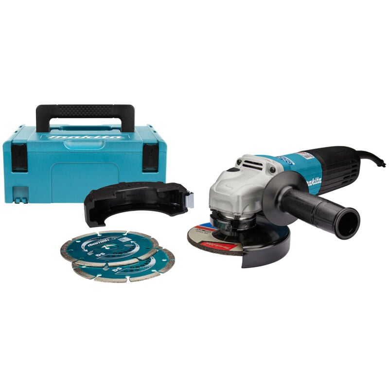 foto del prodotto smerigliatrice 125 mm 1400 w kit accessori makita ga5040cjd