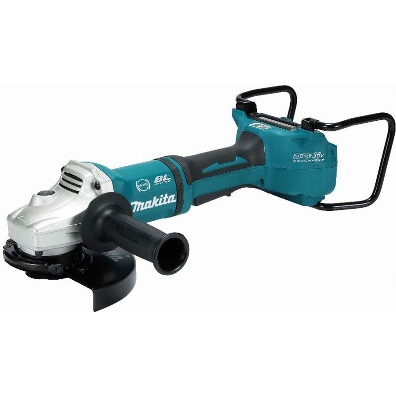 foto del prodotto smerigliatrice 180 mm 36 v 2 x 18 v li ion makita senza batteria o caricatore dga701zu