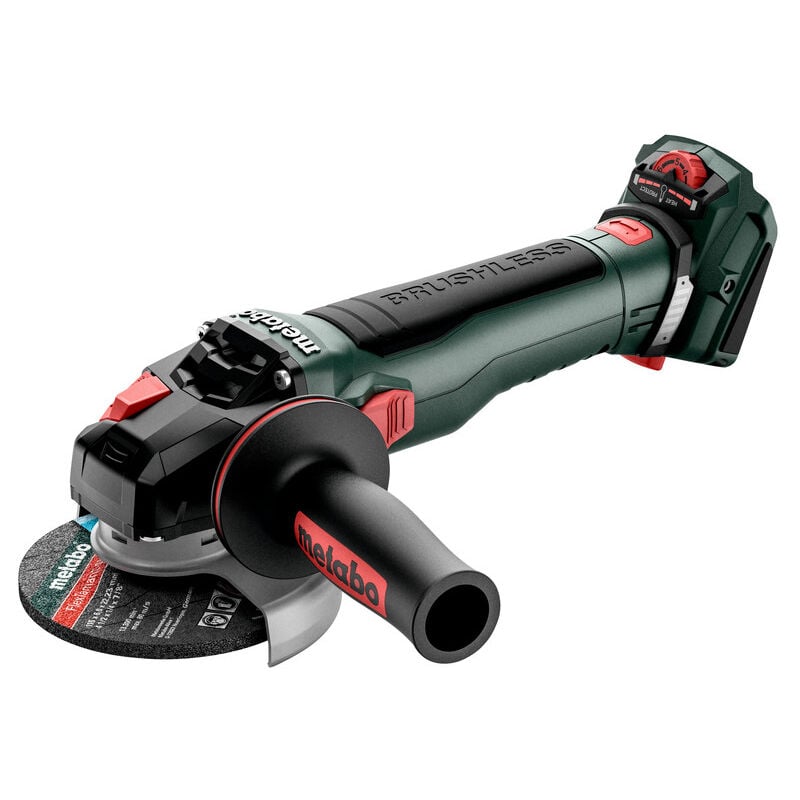 foto del prodotto smerigliatrice a batteria 125 mm 18 v wvb 18 lt bl 11 125 quick inox pick mix senza batteria metabo