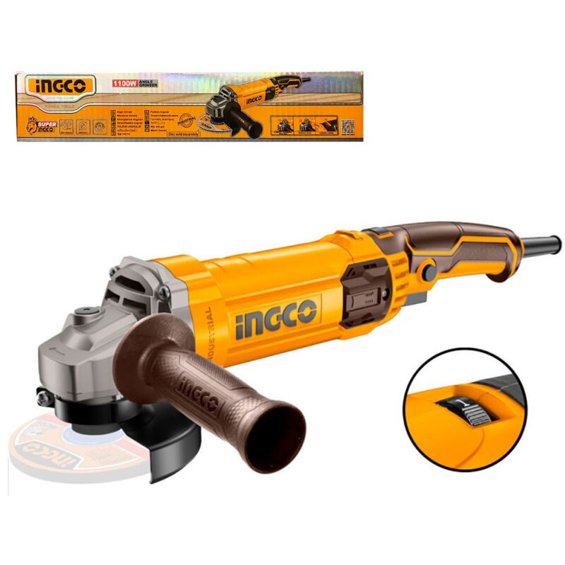 foto del prodotto smerigliatrice angolare 1100 w 125 mm a filo velocit regolabile ingco ag1100385
