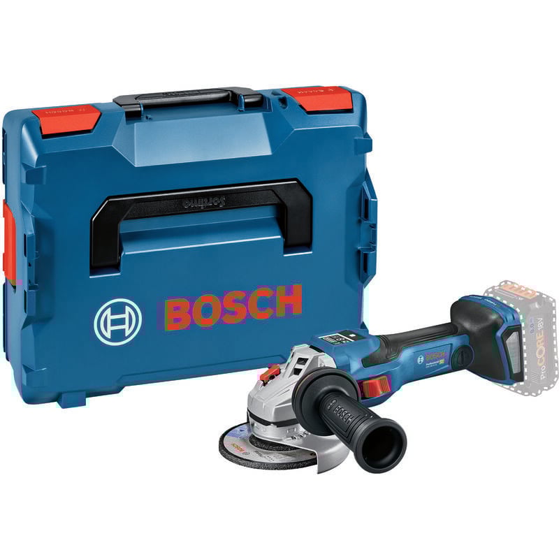 foto del prodotto smerigliatrice angolare a batteria bosch biturbo gws 18v 15 sc senza batteria senza caricabatterie in l boxx