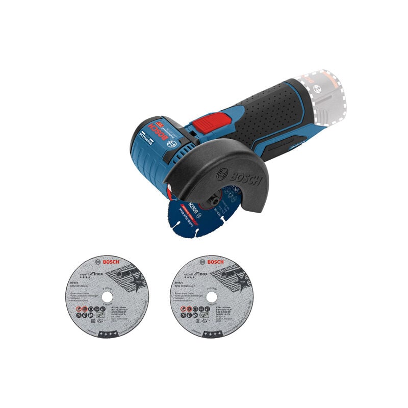 foto del prodotto smerigliatrice angolare a batteria bosch gws 12v 76 senza batteria senza caricabatterie in scatola