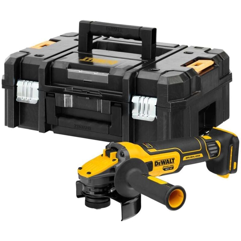 foto del prodotto smerigliatrice angolare a batteria dewalt dcg409vsnt, 18v senza batteria e caricabatterie in tstak ii