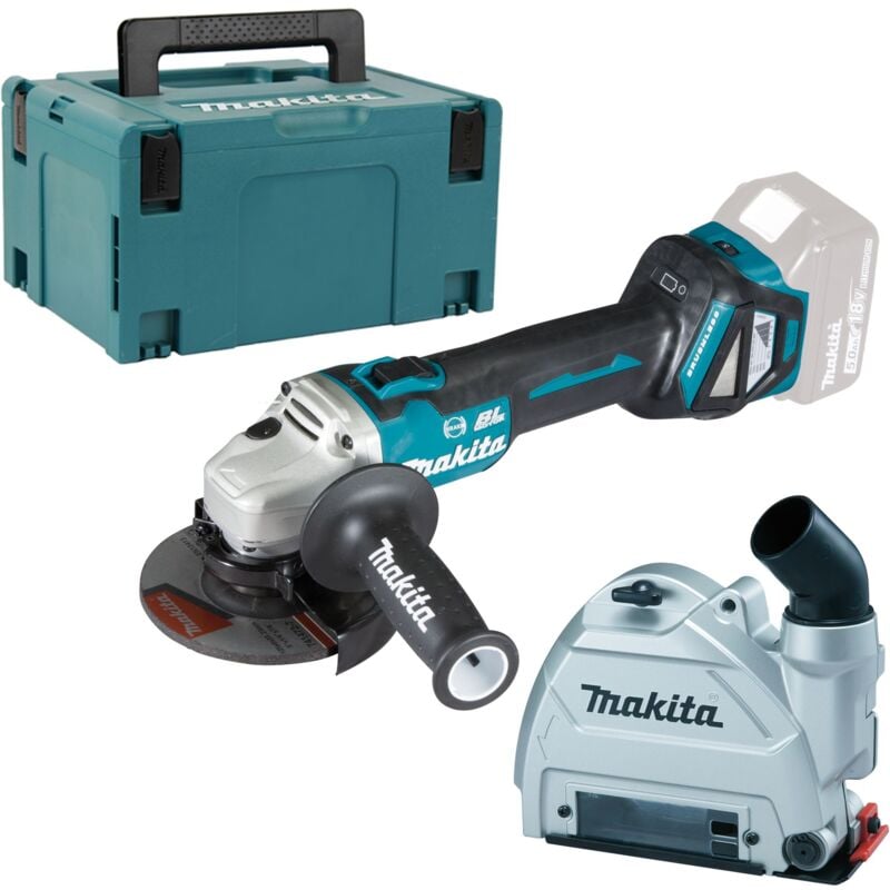 foto del prodotto smerigliatrice angolare a batteria makita 18v dga514zju1senza batteria senza caricabatterie in makpac