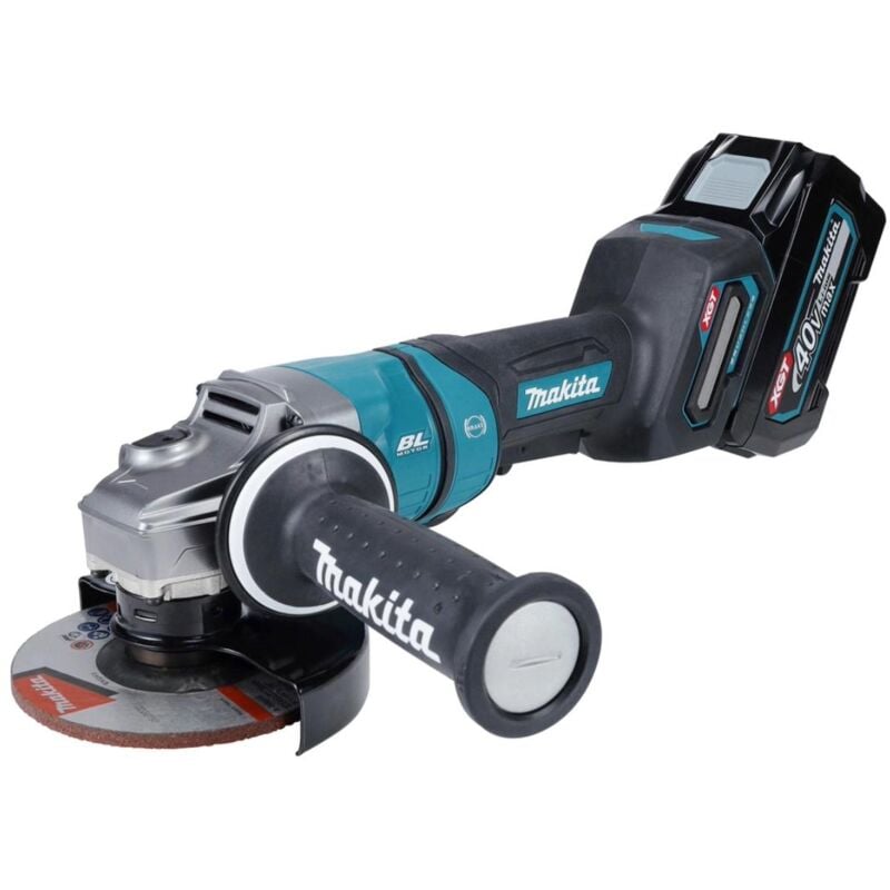 foto del prodotto smerigliatrice angolare a batteria makita xgt 40 v max 125 mm 11.000 giri min.