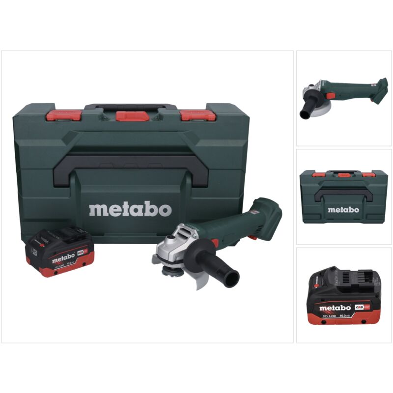 foto del prodotto smerigliatrice angolare a batteria metabo w 18 l 9 125 18 v 125 mm 1x batteria 10,0 ah metabox senza caricabatterie
