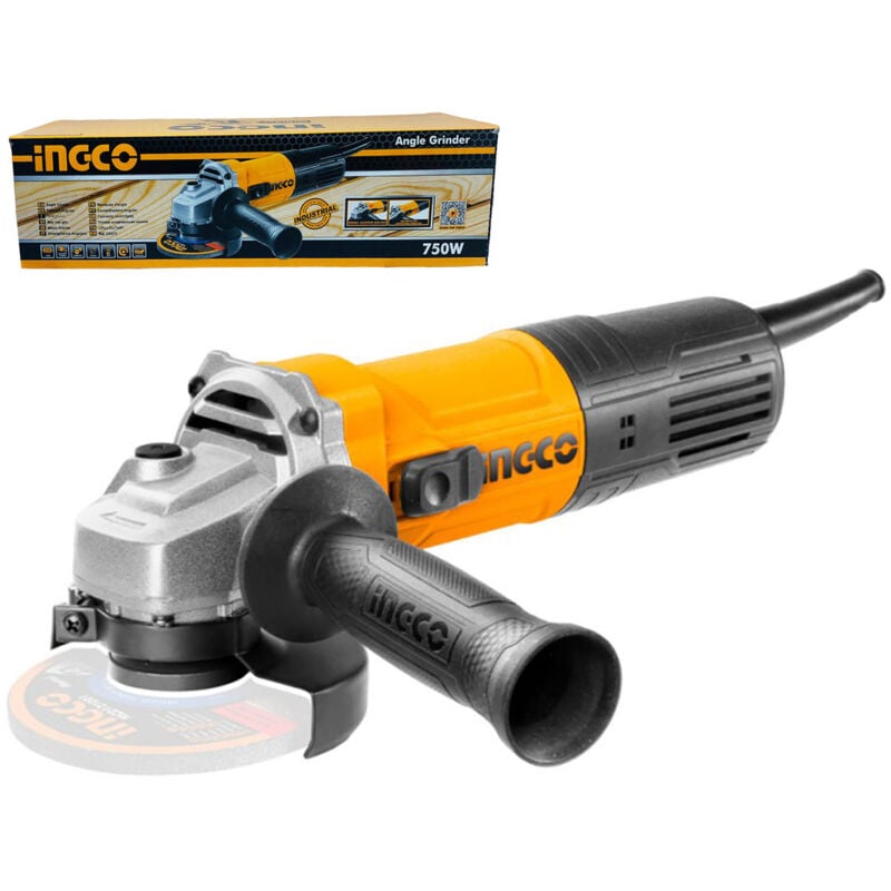 foto del prodotto smerigliatrice angolare a filo 750 w disco 115 mm ingco ag75028e