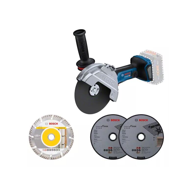foto del prodotto smerigliatrice angolare bosch gwx 18v 15 professional senza batteria e caricabatterie 06019h6f00