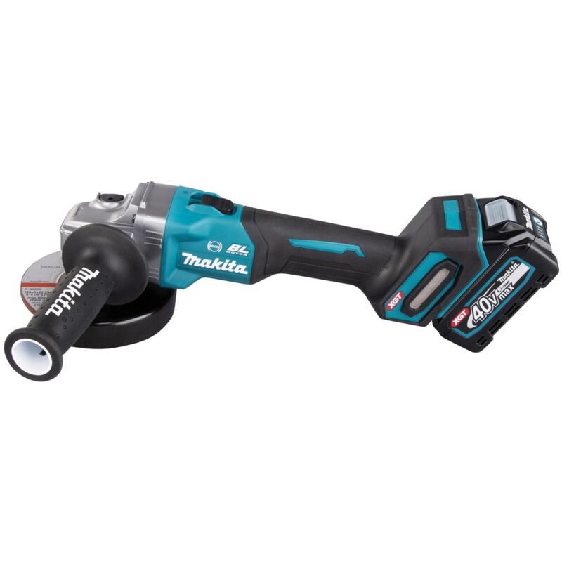 foto del prodotto smerigliatrice angolare senza filo ga005g, 40v 2 batterie 40 v xgt 4 ah, caricabatterie, 125 mm ga005gm201 makita