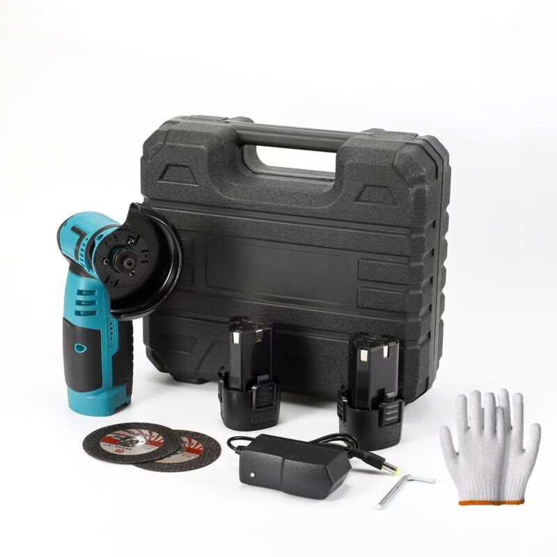 foto del prodotto smerigliatrice angolare, smerigliatrice angolare professionale a batteria da 12 v e 19500 giri min, mini smerigliatrice angolare con 2 batterie da