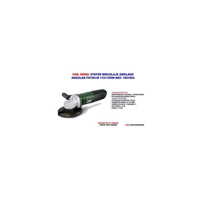 foto del prodotto smerigliatrice angolare stayer diy fh700 c 115700w1001964