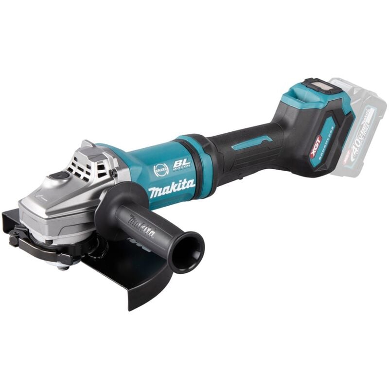 foto del prodotto smerigliatrice bluetooth 230 mm 40v in scatola makita senza batteria ga038gz01