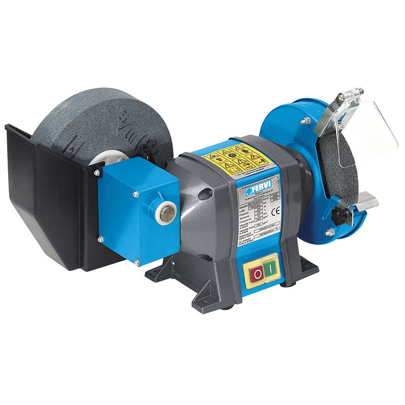 foto del prodotto smerigliatrice combinata da banco mola ad acqua 350w 230v fervi 0503