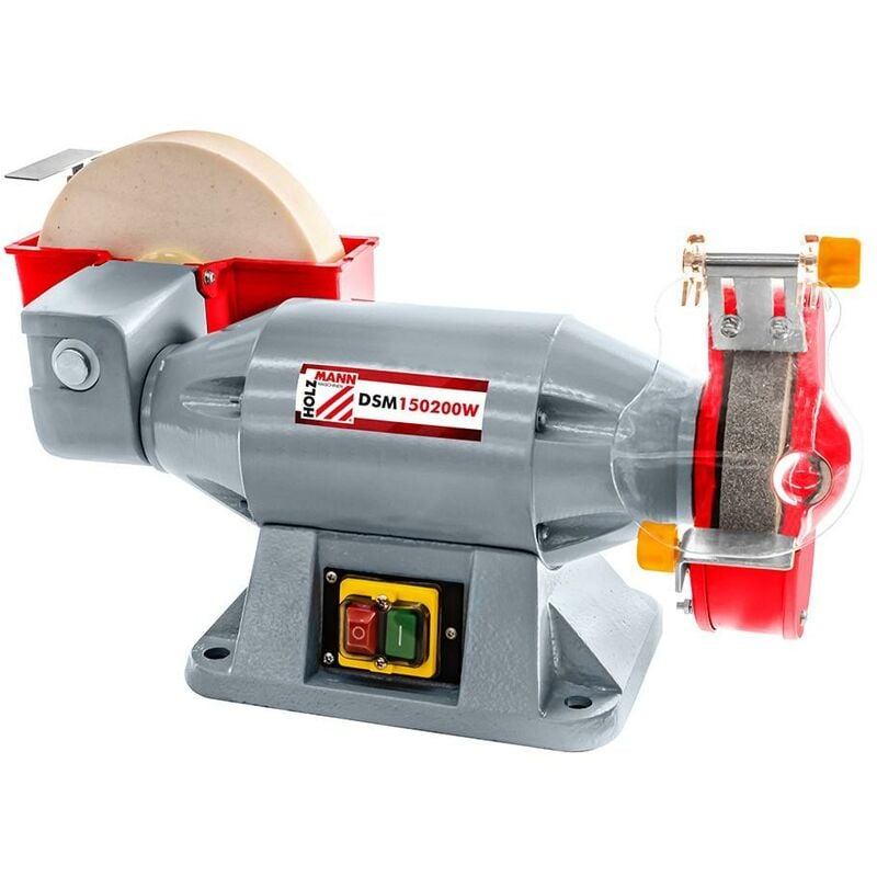 foto del prodotto smerigliatrice combinata da banco mola ad acqua holzmann dsm150200w 230v