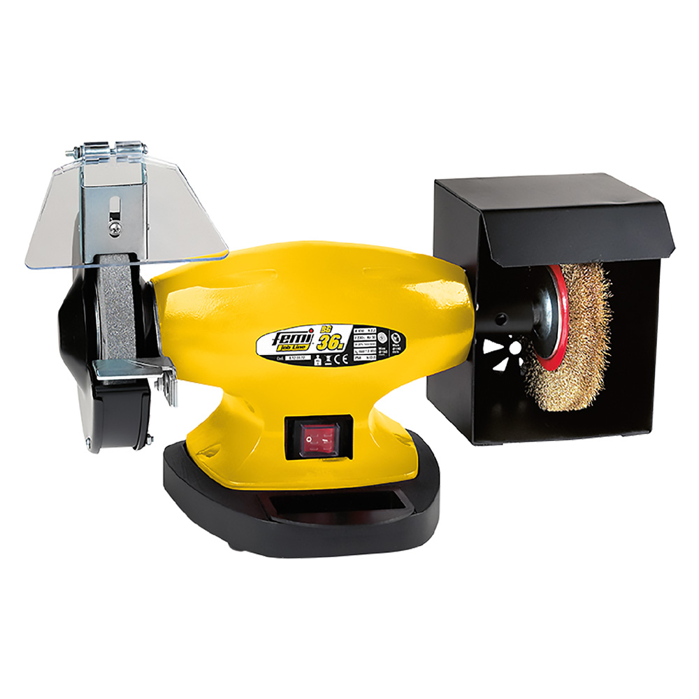 foto del prodotto smerigliatrice da banco 'bg36n' 450 w - mola con spazzola ø 150 mm.