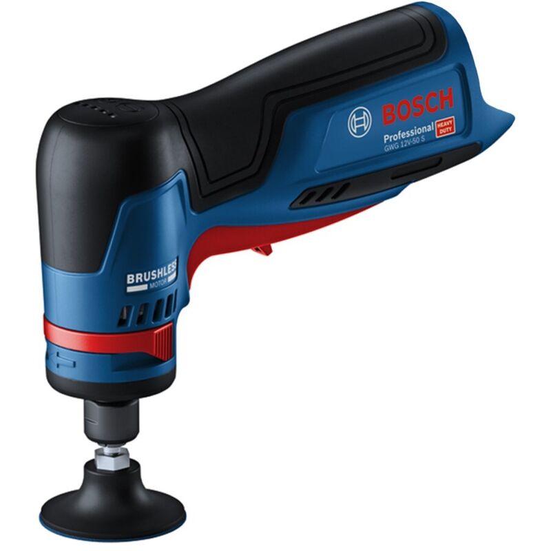 foto del prodotto smerigliatrice diritta a batteria bosch gwg 12v 50 s senza batteria e caricabatterie in scatola