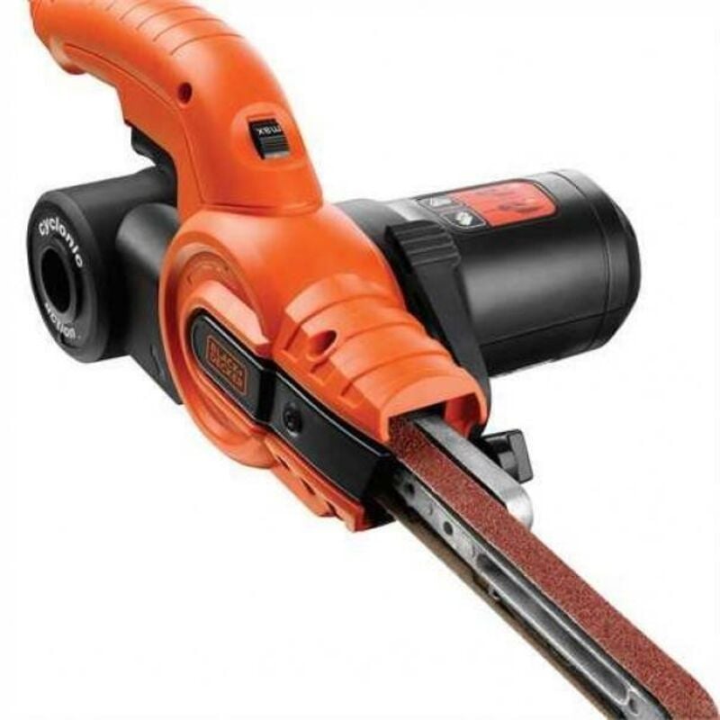 foto del prodotto smerigliatrice portatile black decker ka900e con nastro abrasivo da 350 w e accessori aggiuntivi piranha x33311-xj 13 mm 60 g bianca