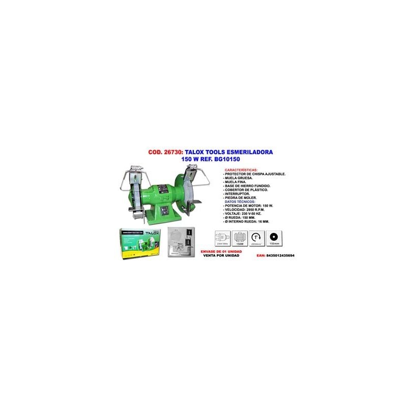 foto del prodotto smerigliatrice talox 150 w 150 mm bg10150