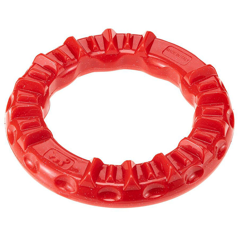 foto del prodotto smile anello gioco dentale per cani, anello smile misura grande per l 39igiene orale. aroma carne. riempibile con crocchette o snack. . variante l