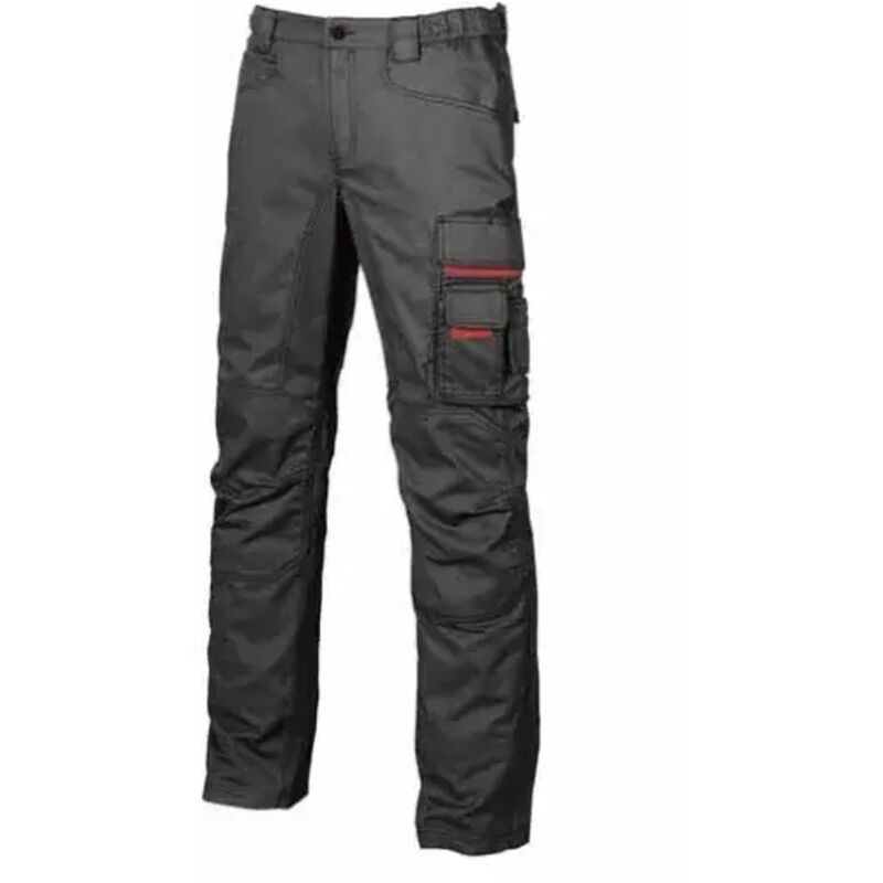 foto del prodotto smile pantalone da lavoro nero taglia 52 in cotone e poliestere adatto per tutte le stagioni black carbon 52 u power