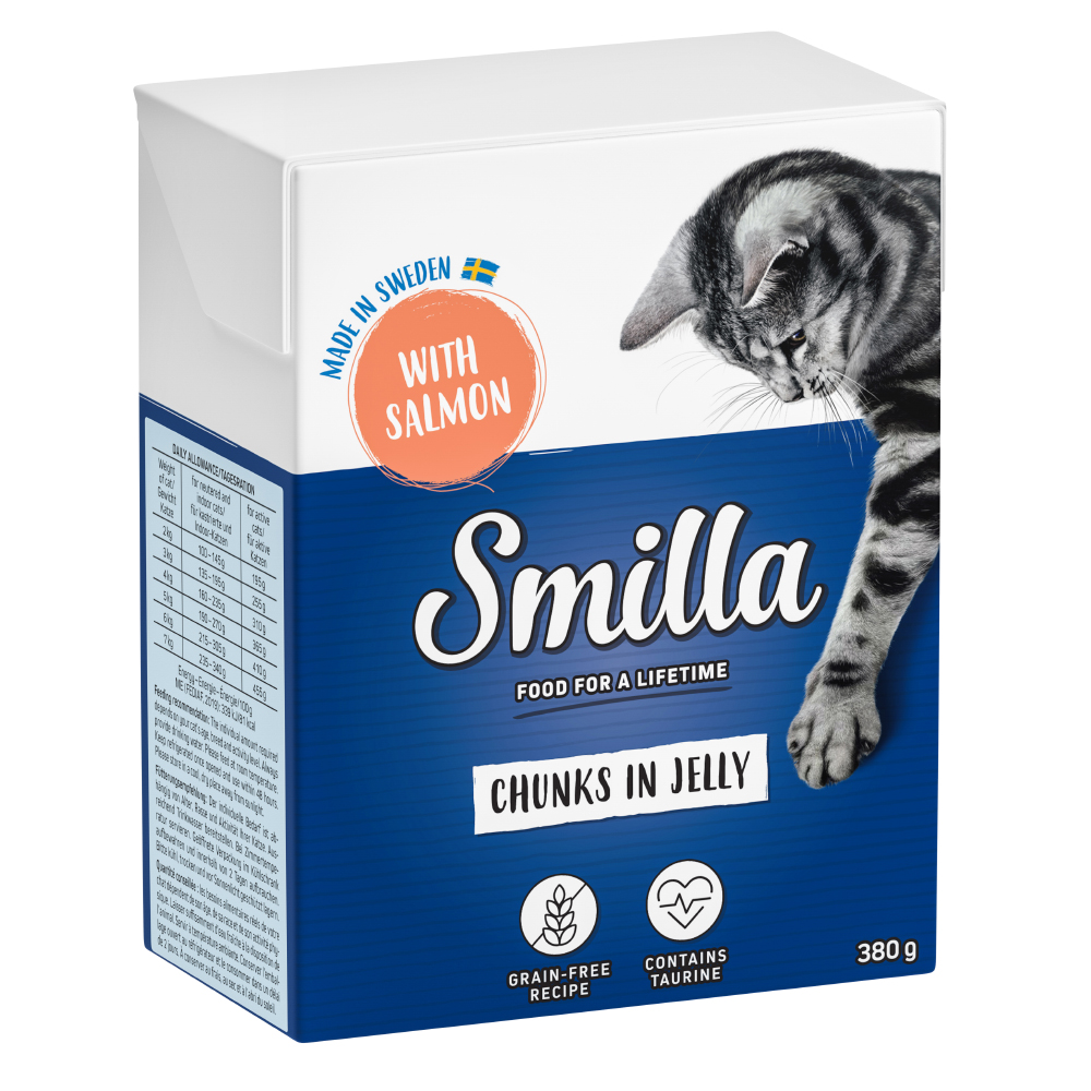 foto del prodotto smilla bocconcini in gelatina 6 x 380 g umido gatto salmone