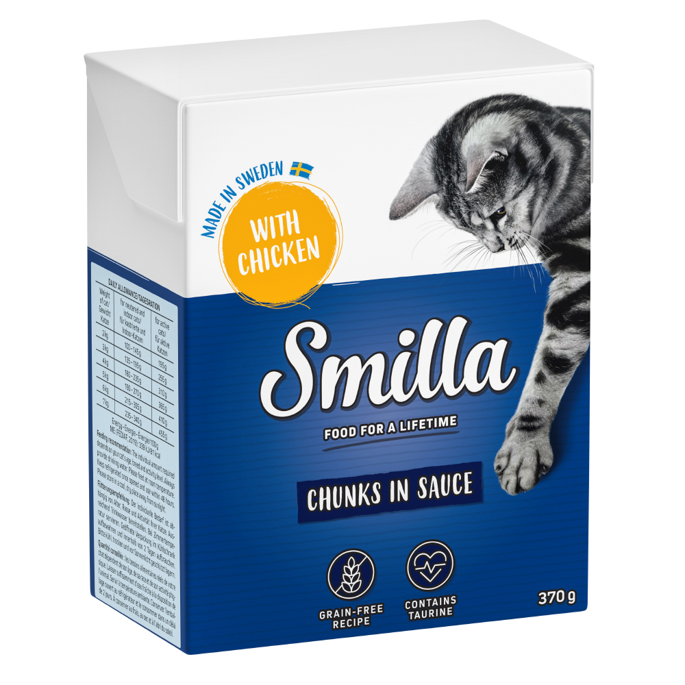 foto del prodotto smilla bocconcini in salsa 6 x 370 g umido gatto pollo