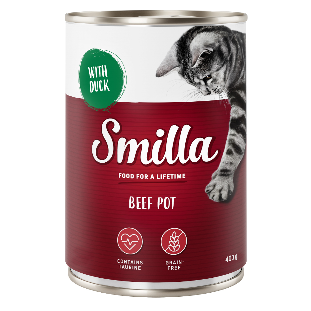 foto del prodotto smilla delizie al manzo 12 x 400 g alimento umido per gatti - manzo con anatra