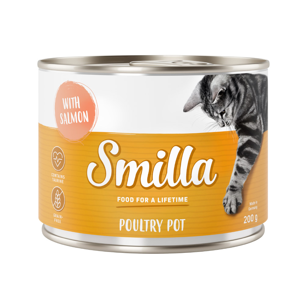 foto del prodotto smilla delizie al pollo 6 x 200 g umido gatto tenero pollame con salmone nuovo