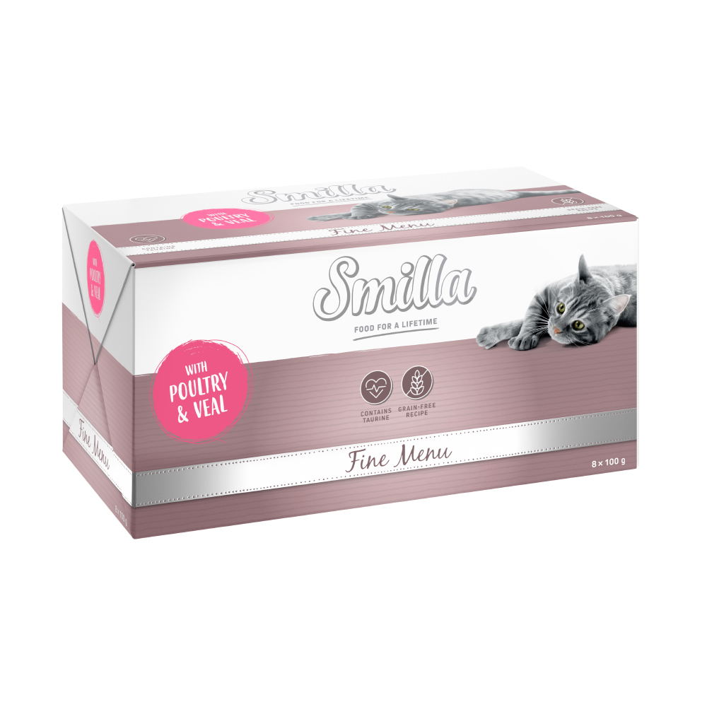 foto del prodotto smilla fine men 8 x 100 g umido gatto pollame vitello