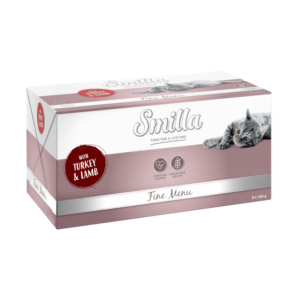 foto del prodotto smilla fine men 8 x 100 g umido gatto tacchino agnello