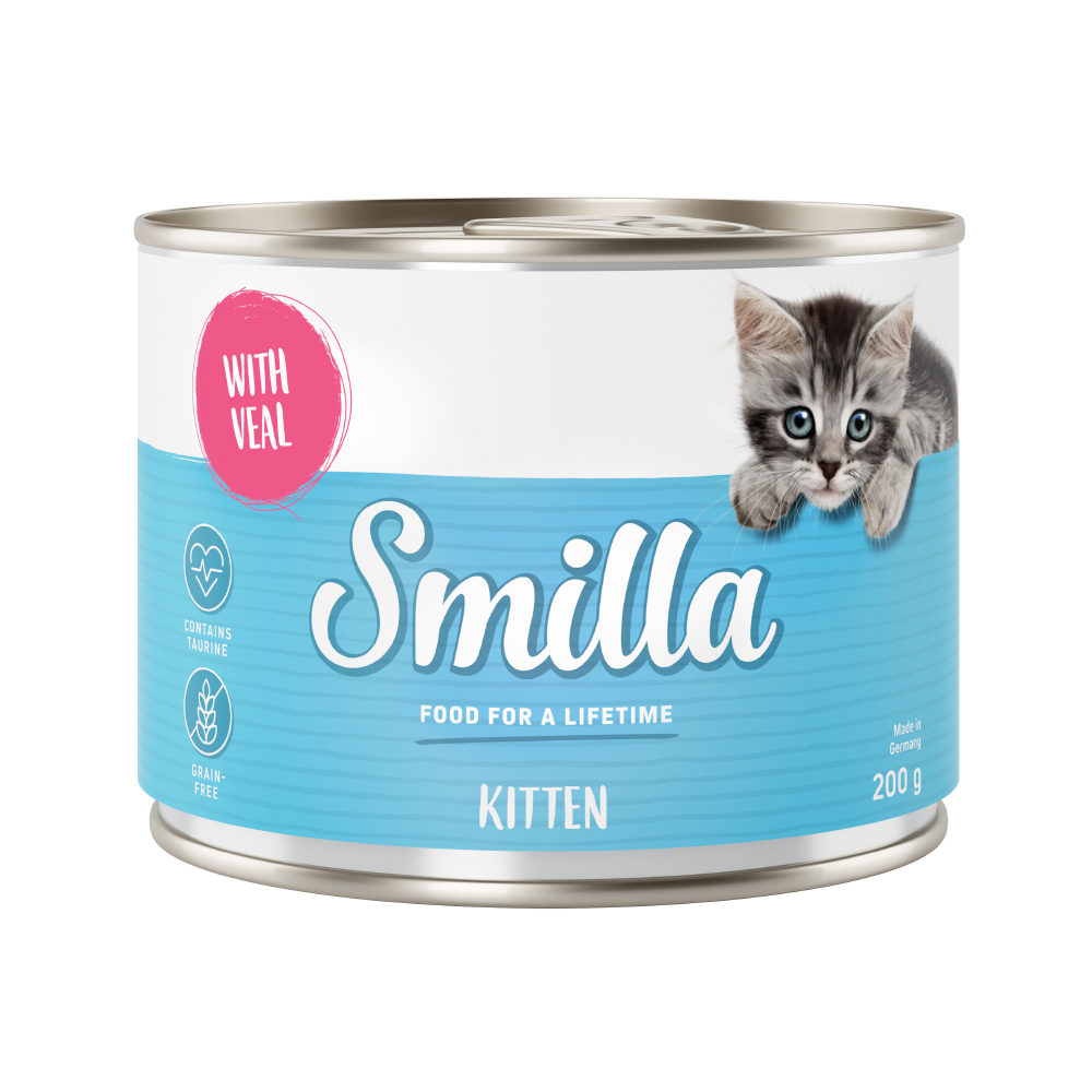 foto del prodotto smilla kitten 6 x 200 g umido gatto - vitello e pollo
