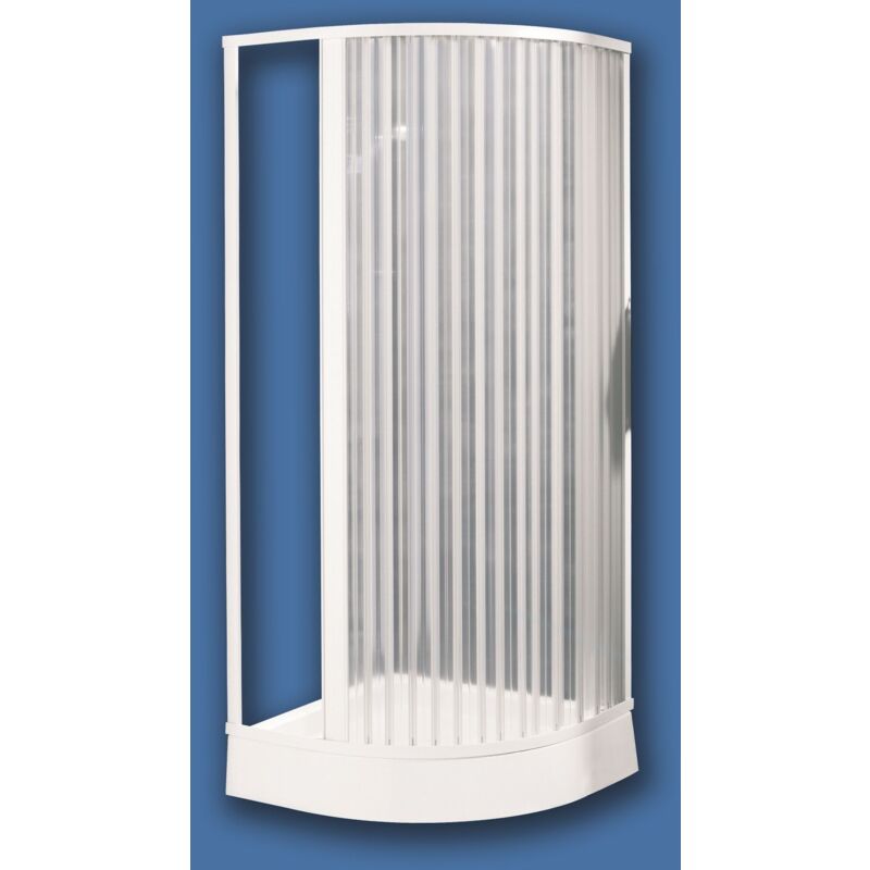 foto del prodotto smmo - box doccia angolare con porta a soffietto in pvc 90x90 cm