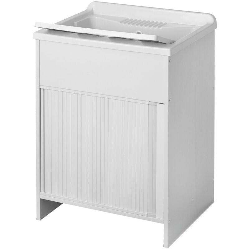 foto del prodotto smmo mobile lavatoio in resina e pvc con struttura a serranda 60x50 cm