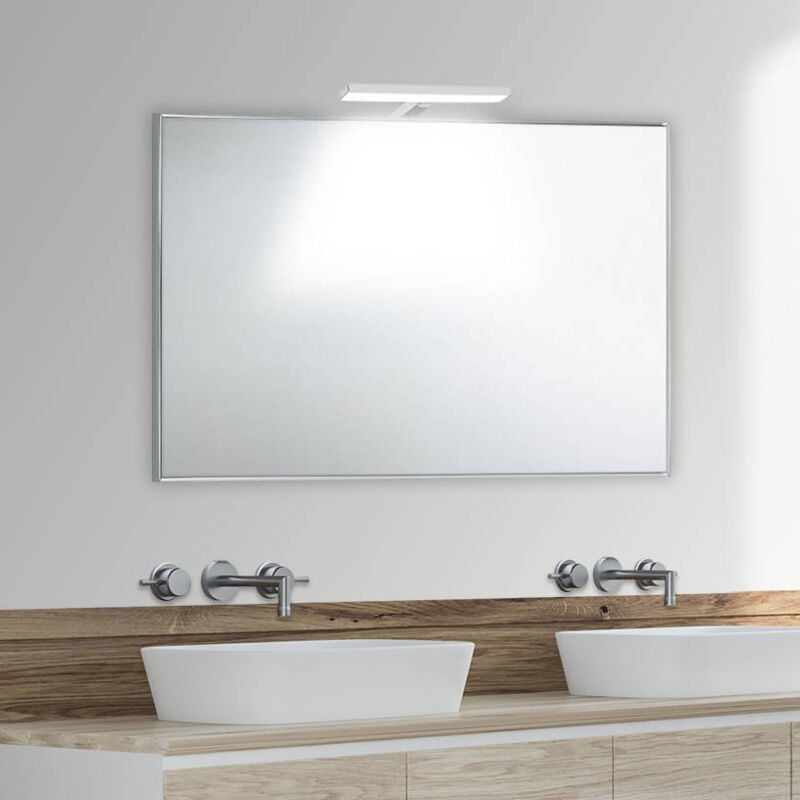 immagine 0 del prodotto smmo specchio bagno su misura con cornice esterna in alluminio fino a 160 cm fino a 80 cm