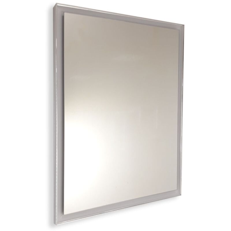 foto del prodotto smmo specchio personalizzato su misura con cornice scavata cromata fino a 130 cm fino a 30 cm