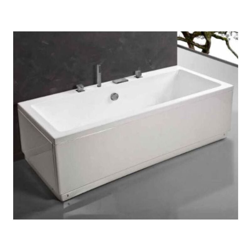 foto del prodotto smmo vasca da bagno moderna squadrata di design vasca con rubinetteria