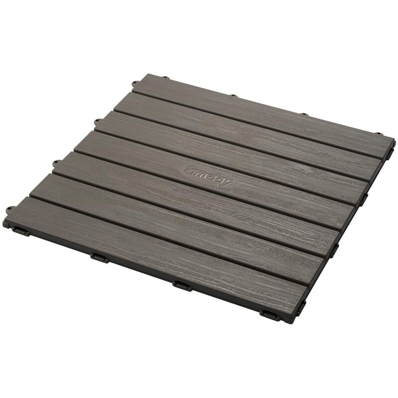 foto del prodotto smoby set 6 piastrelle pavimentazione casa 45x45cm effetto materico legno anti uv 100 plastica riciclata e riciclabile