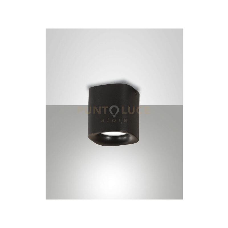 foto del prodotto smooth spot nero 1 luce attacco gu10 ip44 in alluminio