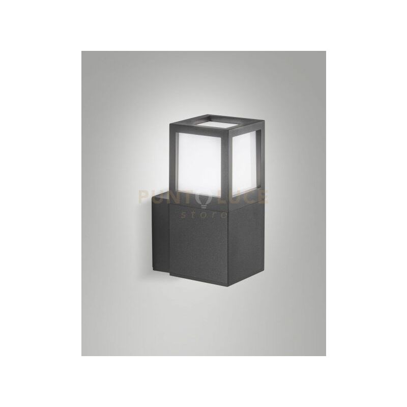 foto del prodotto smuk applique grigio scuro da esterno 1 luce attacco e27 ip54