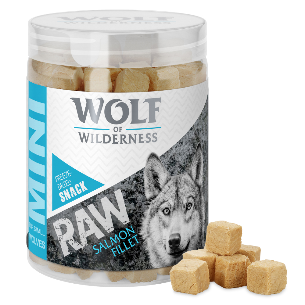 foto del prodotto snack liofilizzati wolf of wilderness mini raw filetti di salmone 50 g 