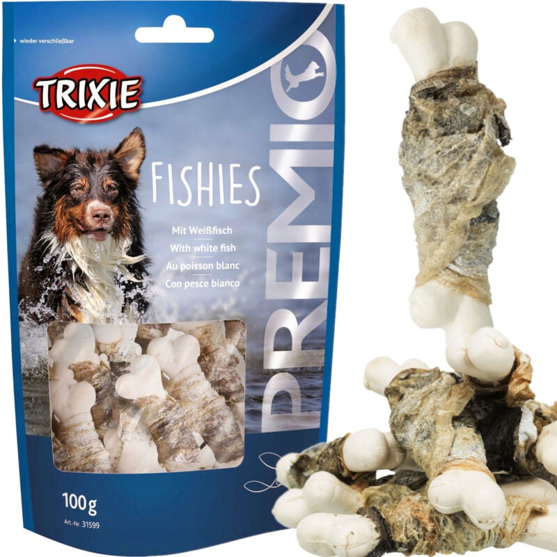 foto del prodotto snack per cani fishies trixie premio 100g
