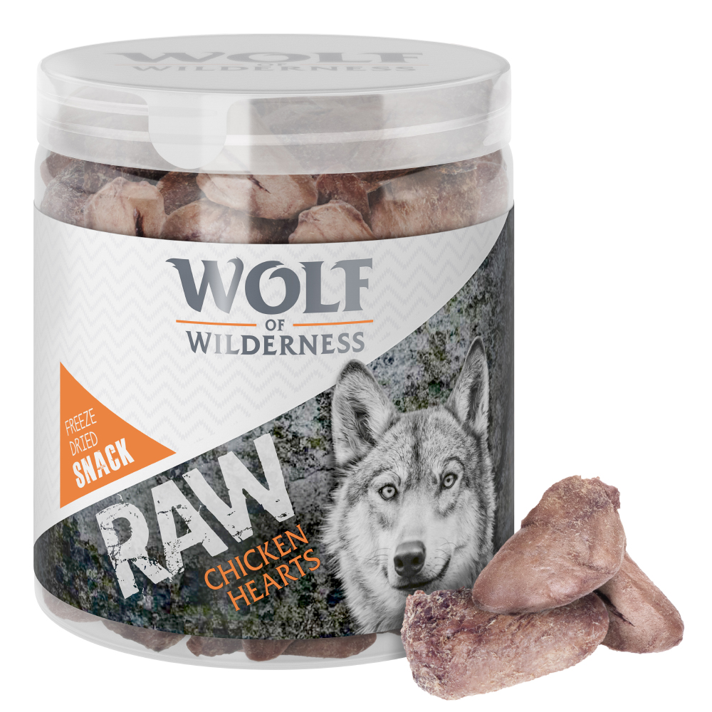 foto del prodotto snack premium liofilizzati wolf of wilderness raw cuori di pollo 70 g 