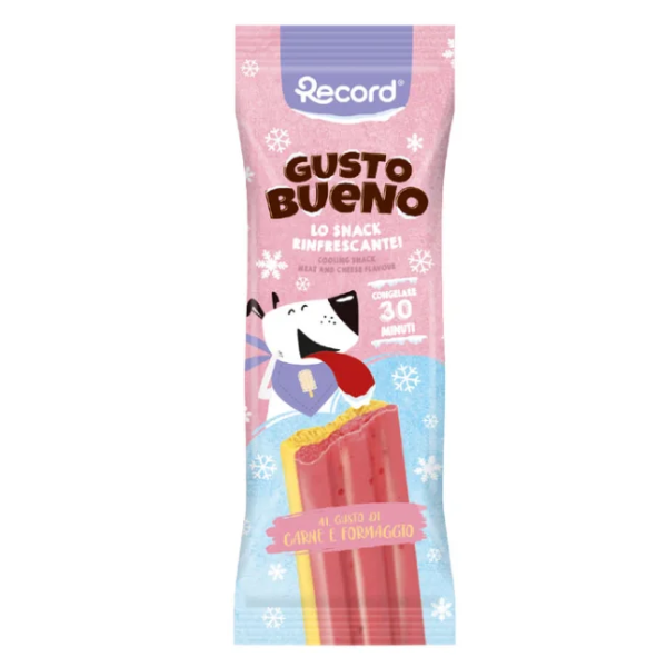 foto del prodotto snack rinfrescante per cani gusto buono record 50 gr formaggio e carne 1 ordine scegli lo sconto bzr5 bzr20 200 punti fedelt 