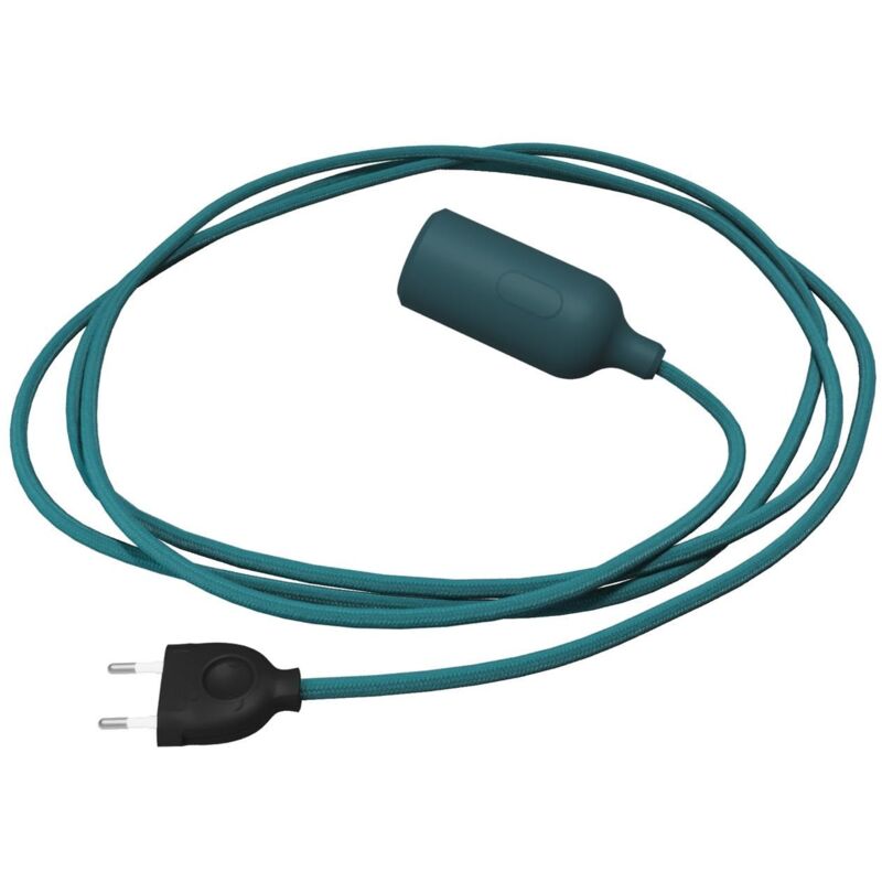 foto del prodotto snake lampada in silicone con interruttore e spina senza lampadina, petrolio creative cables