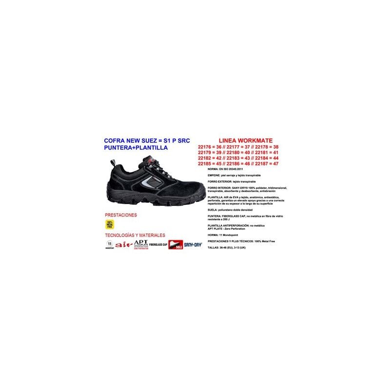 foto del prodotto sneaker cofra new suez taglia 41 s1 p src con puntale e soletta