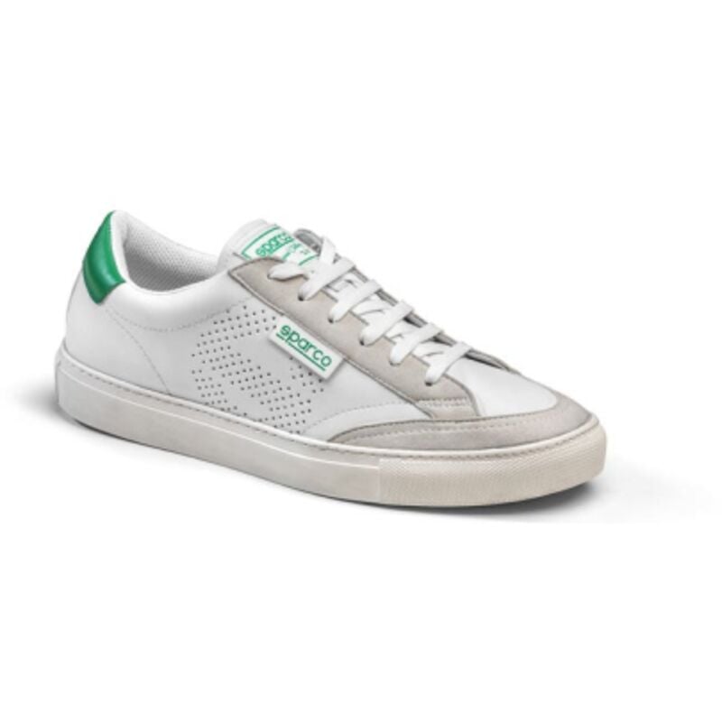 foto del prodotto sneakers s-time smart casual con tomaia in pelle sintetica e foderata bianca verde n.43 e suola casual in gomma bianco verde 43