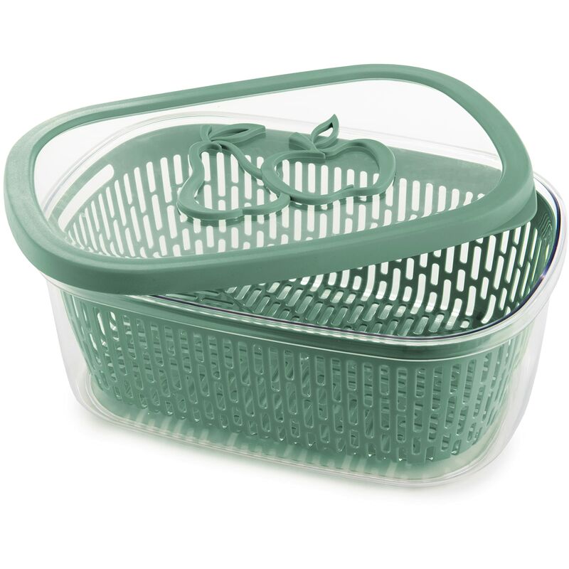 foto del prodotto snips aroma keeper 4 lt contenitore per cibi salva aroma 4 lt rettangolare con griglia colore verde chiusura ermetica 28,5 x 20,5 x 4,5 cm made in